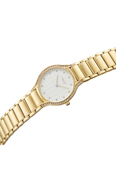 Obaku Denmark V276LEGISG Quartz Çelik Gold Beyaz Kadran Kristal Cam 30 mm Kadın Kol Saati - 4