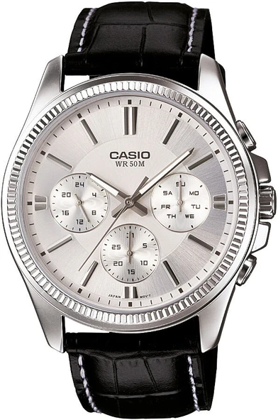 Casio MTP-1375L-7AVDF Quartz Deri Siyah 42 mm Erkek Kol Saati - 3