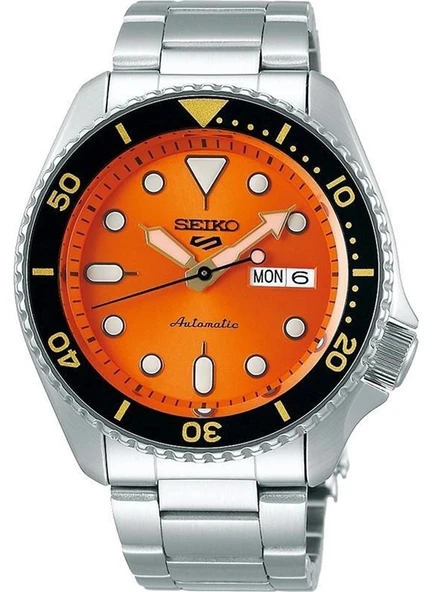 Seiko SRPD59K1 Otomatik Çelik Gri Turuncu Kadran Hardlex Cam 10 ATM 42 mm Erkek Kol Saati - 2