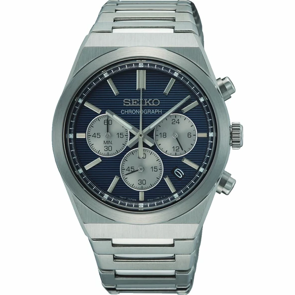Seiko SSB453P1 Quartz Çelik Gri Lacivert Kadran 10 ATM 40 mm Erkek Kol Saati