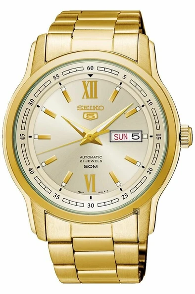 Seiko 5 SNKP20K1 Otomatik Çelik Altın Rengi 42 mm Erkek KOl Saati