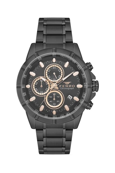 Ferro FM31456A-V Quartz Çelik Gri 45 mm Fonksiyonları Aktif Erkek Kol Saati