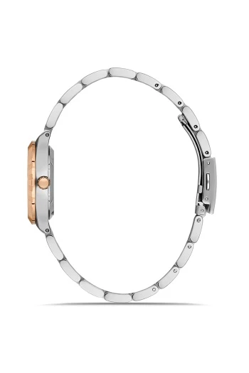 Ferro Quartz Çelik Rose/Gri Lacivert Kadran 32 mm Kadın Kol Saati - 3