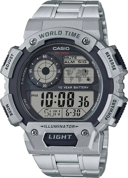Casio AE-1400WHD-1AVDF Quartz Çelik Gri 51 mm Erkek Kol Saati - 2