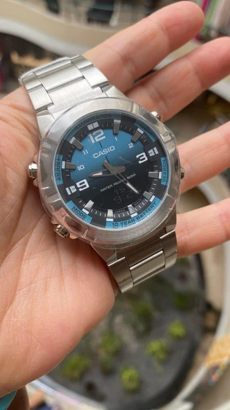 Casio AMW-870DA-2A2VDF Quartz Analog/Dijital Çelik Gri 44 mm Erkek Kol Saati - 3