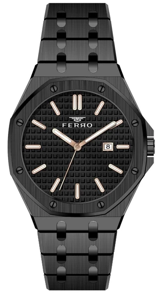 Ferro 42 mm Siyah Çelik Kordon Erkek Kol Saati F11290A-G F11290A-G