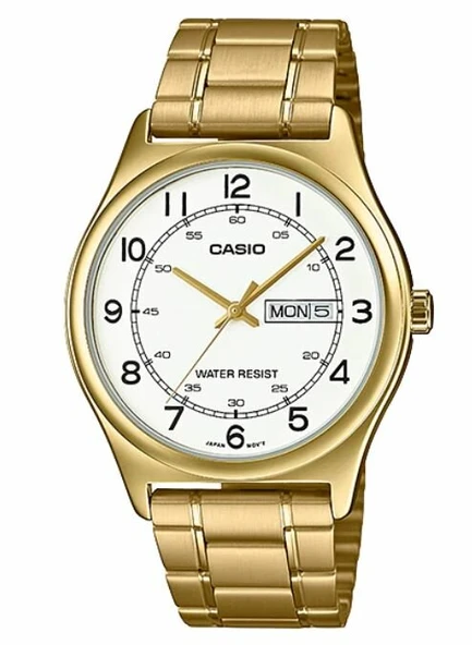 Casio MTP-V006G-7BUDF Quartz Çelik Altın Rengi Beyaz Kadran 38 mm Erkek Kol Saati - 3