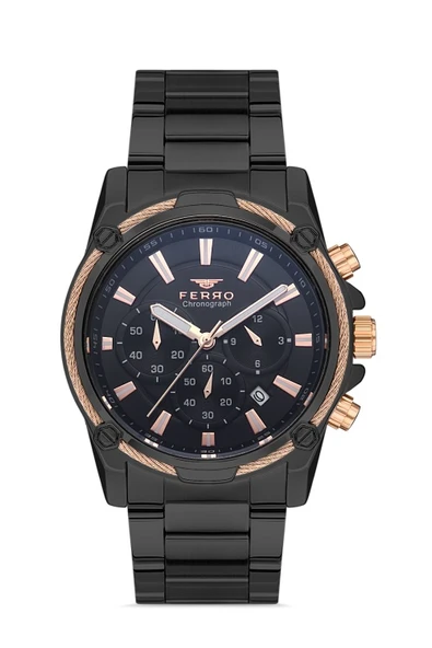Ferro - FM31300A-R  44 mm Siyah Erkek Kol Saati
