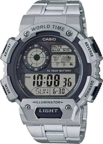Casio AE-1400WHD-1AVDF Quartz Çelik Gri 51 mm Erkek Kol Saati - 3