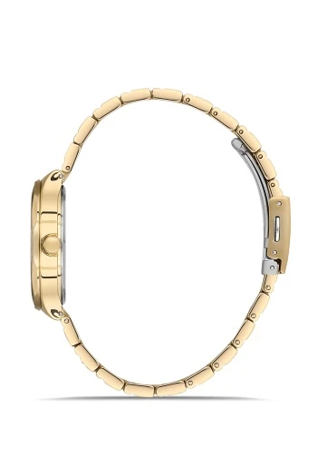 Ferro FL40114A-B Quartz Çelik Gold 32 mm Kadın Kol Saati - Resim 3