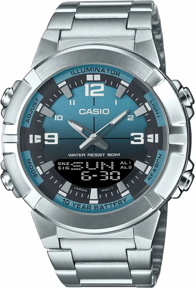 Casio AMW-870DA-2A2VDF Quartz Analog/Dijital Çelik Gri 44 mm Erkek Kol Saati - 1