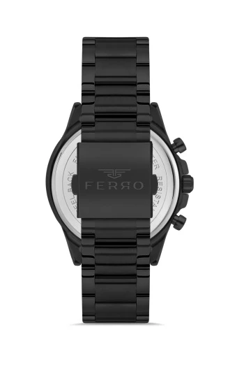 Ferro FM31461A-G Quartz Çelik Siyah 45 mm Fonksiyonları Aktif Erkek Kol Saati - 4