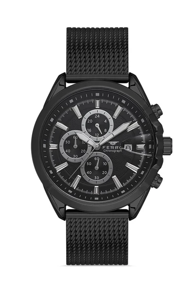 Ferro 46 mm Siyah Hasır Kordon Erkek Kol Saati FM31306C-G FM31306C-G - 2