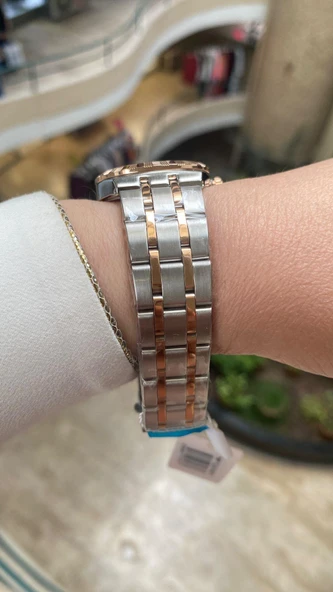 Ferro Quartz Çelik Rose/Gri Lacivert Kadran 32 mm Kadın Kol Saati - 6