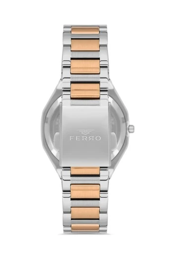Ferro Quartz Çelik Rose/Gri 34 mm Kadın Kol Saati - 4