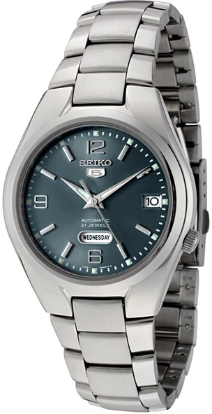 Seiko 5 SNK621K1 Otomatik Çelik Gri Yeşil Kadran 39 mm Erkek Kol Saati - 3
