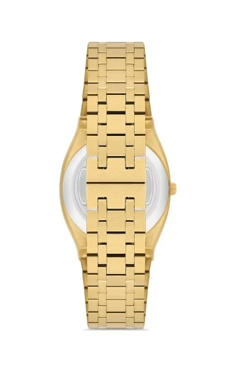 Ferro Quartz Çelik Altın Rengi Gümüş Kadran 32 mm Kadın Kol Saati - 3