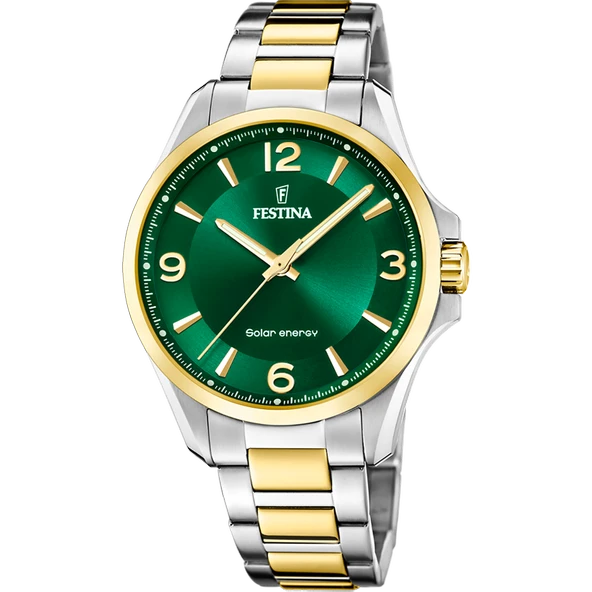 Festina F20657/3 Solar Çelik Altın/Gri 42 mm Erkek Kol Saati