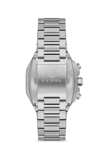 Ferro FM11485A-D6 Quartz Çelik Gri Yeşil Kadran 40 mm Erkek Kol Saati - 3