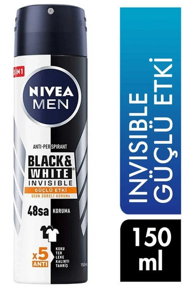 Nivea Deodorant Black&White Ultimate Impact Erkek 150 ml