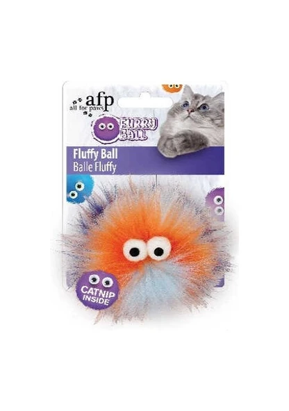 AFP Furry Ball-Fluffer Catnipli- Turuncu 9,5x9x5x5 cm