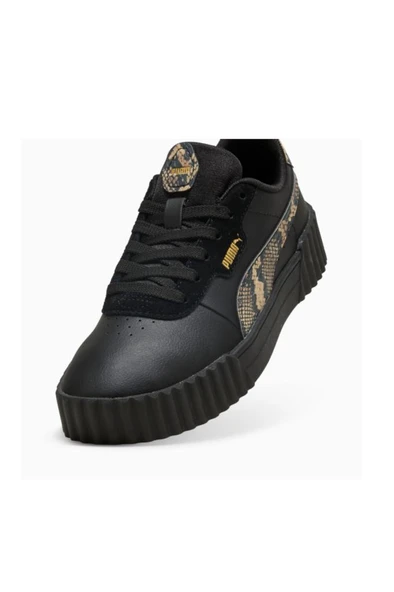 Puma Carina 3.0 Snake Chic 400723 02 Kadın Sneaker Ayakkabı Siyah Altın 36-40 - 5