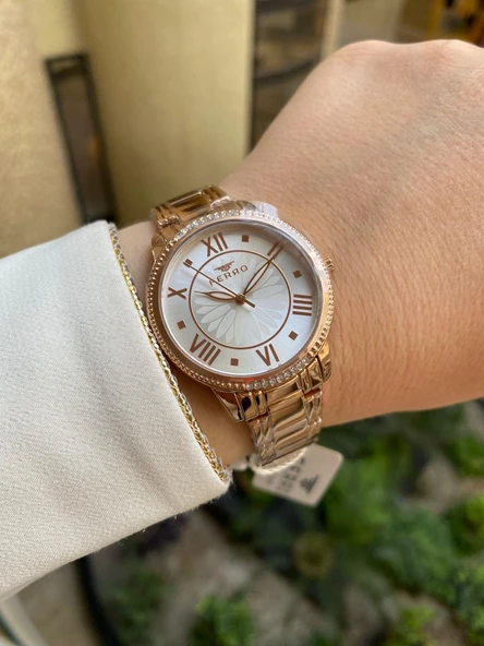 Ferro 34 mm Rose Çelik Kordon Kadın Kol Saati F21925A-C F21925A-C