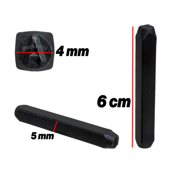 Çelik 4 mm Numaratör 36 Parça Harf Rakam Uç Seti Damgalama Takımı Metal Kazıma - 2