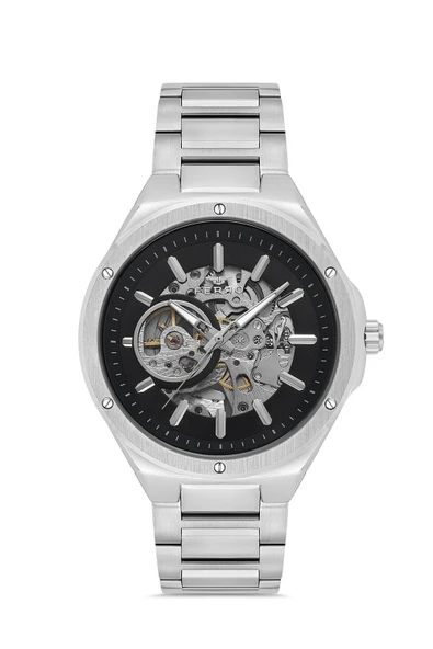 Ferro F31443A-A2 Otomatik Gri Siyah 44 mm Erkek Kol Saati