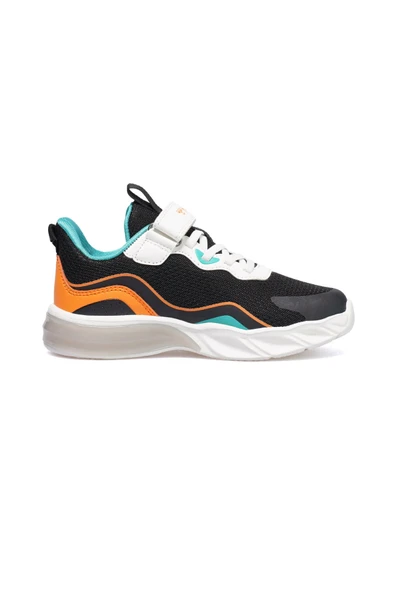 Hummel Siyah Cırtlı Fileli Hafif Işıklı Unisex Çocuk Spor Ayakkabı 900732 Hml Jojo Jr