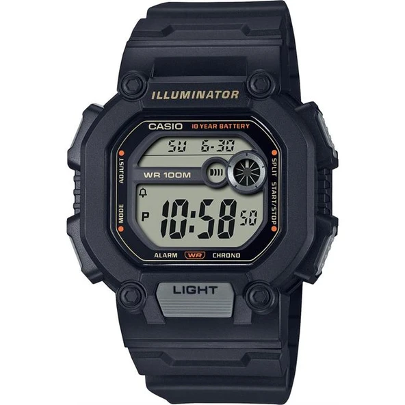 Casio W-737HX-1AVDF Silikon Siyah 46 mm Erkek Kol Saati