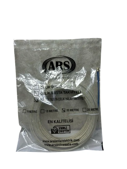ARS 20 Metre Plastik Susta Çelik Halat Takviyeli