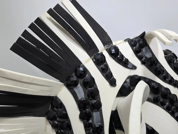 Orman Partisi için Zebra Kafası Cosplay Kostüm 65x50x35cm - 10