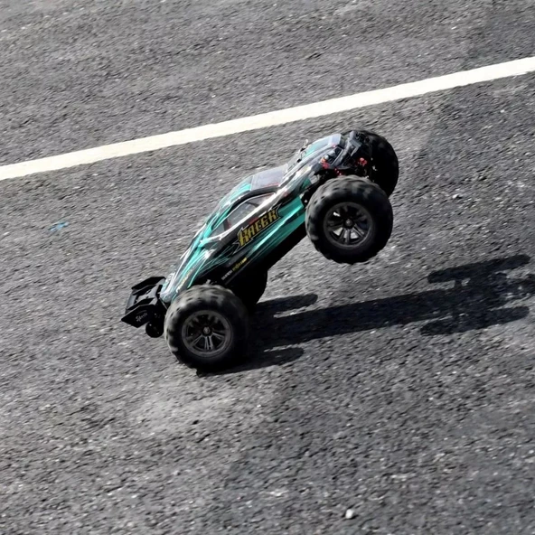 Xinlehong 1:16 Brushless Uzaktan Kumandalı Yüksek Hızlı Rc Araba 52km/s 2.4Ghz 4WD Usb Şarj Turuncu - 3