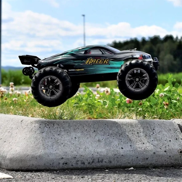 Xinlehong 1:16 Brushless Uzaktan Kumandalı Yüksek Hızlı Rc Araba 52km/s 2.4Ghz 4WD Usb Şarj Turuncu - 2
