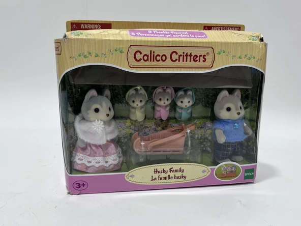 Calico Critters Husky Ailesi Figür Oyuncak Seti - 4