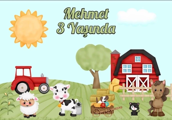 Unicorn Temalı Doğum Günü Afişi 70X100 cm ürün görseli 1