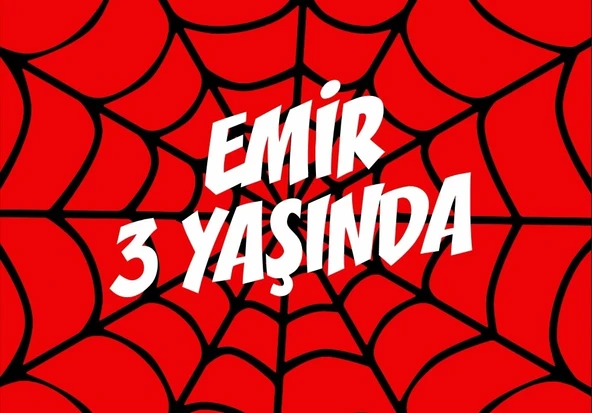 Örümcek Adam Temalı Doğum Günü Afişi 50X70 cm ürün görseli