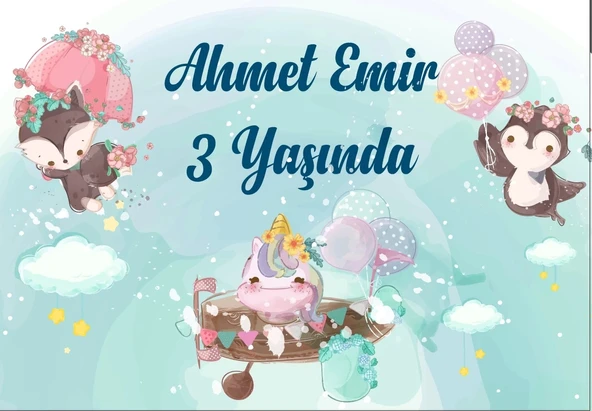 Küçük Prens Temalı Doğum Günü Afişi 50X70 cm