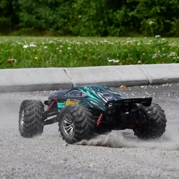 Xinlehong 1:16 Brushless Uzaktan Kumandalı Yüksek Hızlı Rc Araba 52km/s 2.4Ghz 4WD Usb Şarj Turuncu - 4
