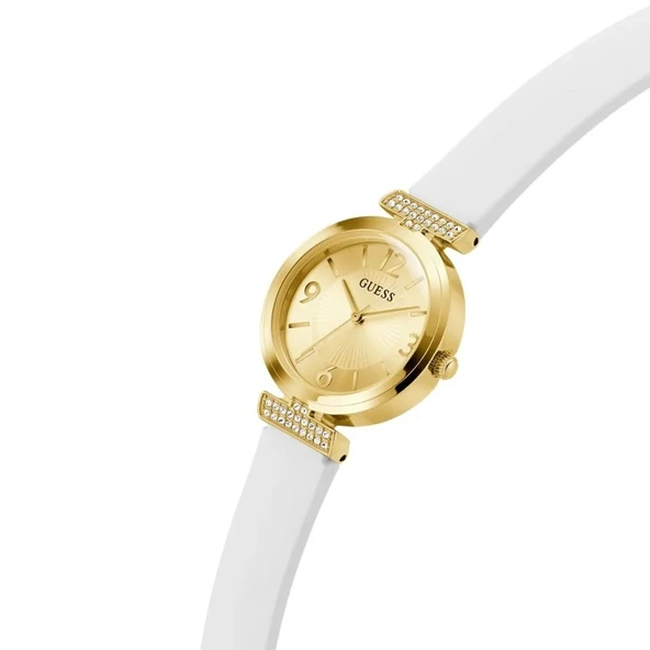 GUESS GUGW0912L2 BEYAZ SİLİKON KORDON KADIN KOL SAATİ - 4
