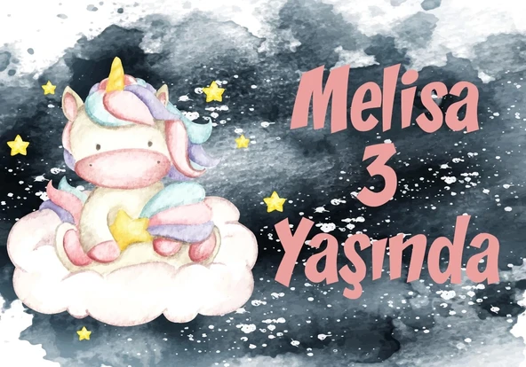 Sevimli Hayvanlar Temalı Doğum Günü Afişi 50X70 cm ürün görseli