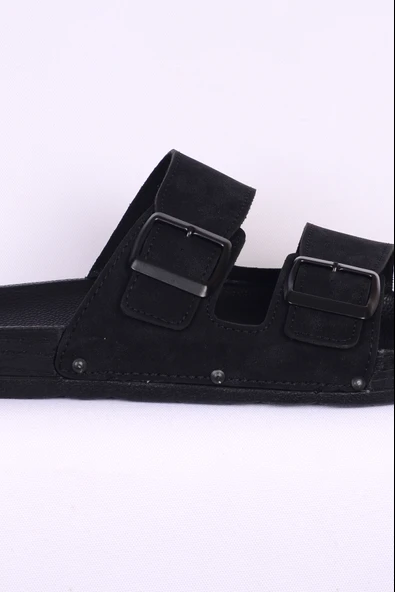 Pierre Cardin 7038 Ortopedik Büyük Numara Siyah Erkek Terlik - 2