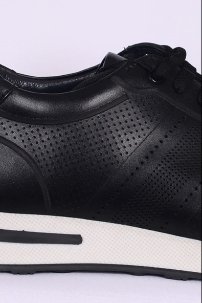 Pierre Cardin 109665 Sneakers Deri Erkek Siyah Günlük Ayakkabı - 4