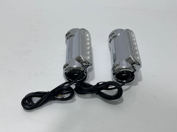 Harley Motosiklet Sinyalli Sis Farı Takımı (Krom Renk) - Resim 8