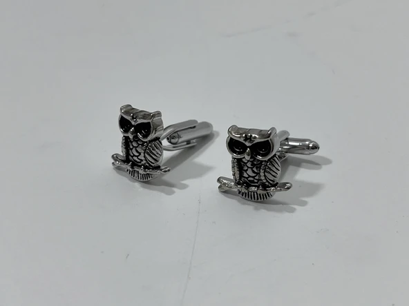 Baykuş Tasarım Erkek Gömlek Kol Düğmesi - 2