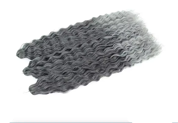 Sentetik Ombreli Postiş Saç 55cm (TB-Grey)