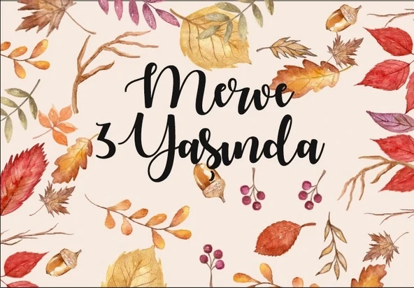 Sonbahar Temalı Doğum Günü Afişi 70X100 cm ürün görseli