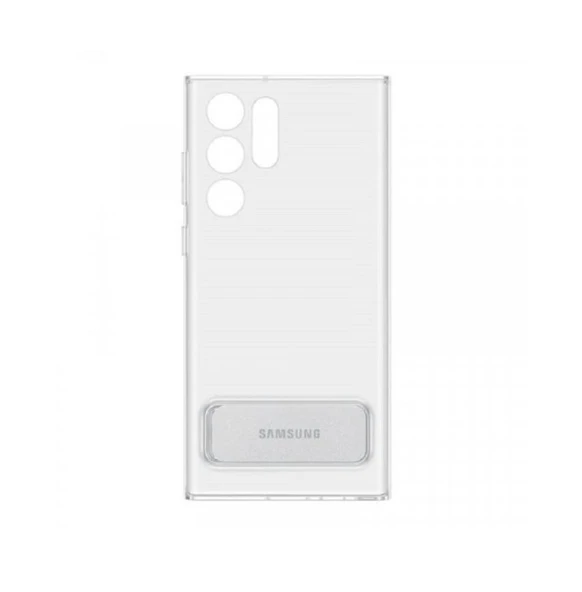 Samsung S22 Ultra Standlı Şeffaf Kılıf EF-JS908