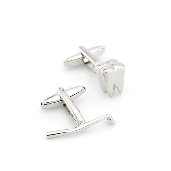 Diş Hekimi Tasarım Erkek Gömlek Kol Düğmesi